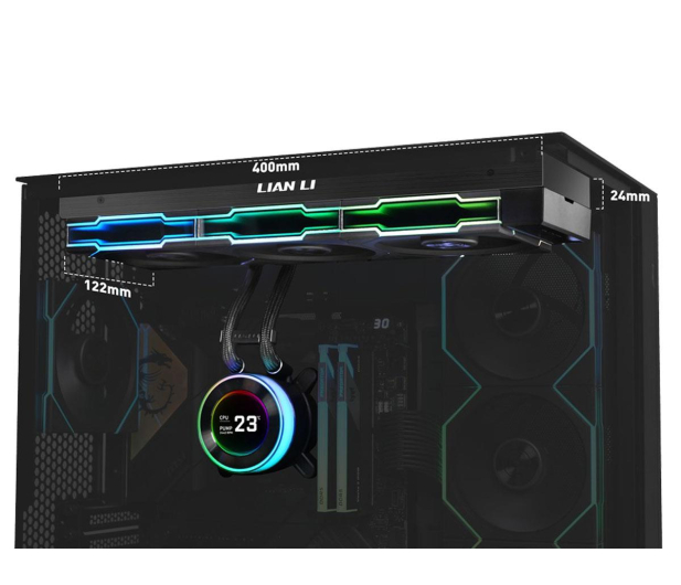 Lian Li HydroShift II LCD-C 360TL ARGB Black 3x120mm - 1486795 - zdjęcie 3